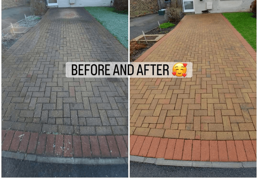 Before and after: Block Paving Driveway