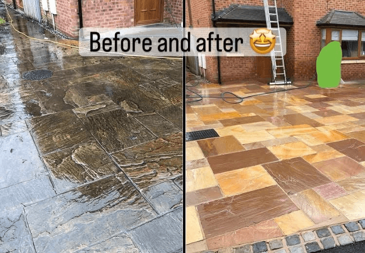 Before and after: Stone Paving Restoration